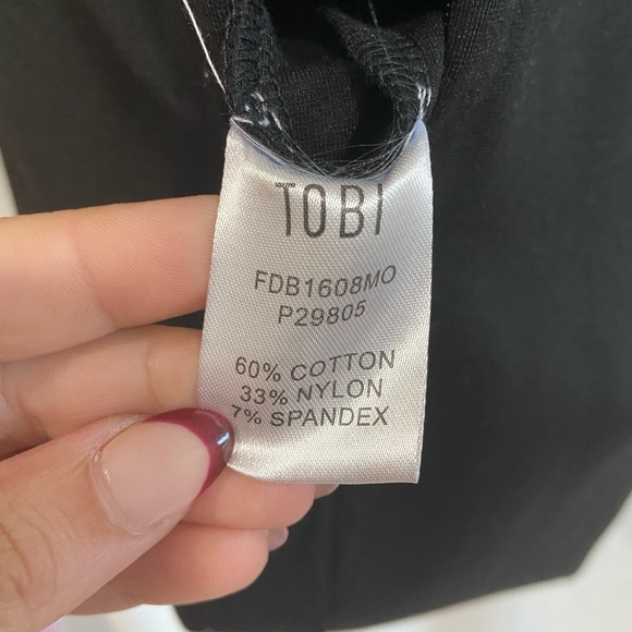 Size Small High Neck Black Tobi Dress with Cut Out Front and Back - Picture 4 of 8